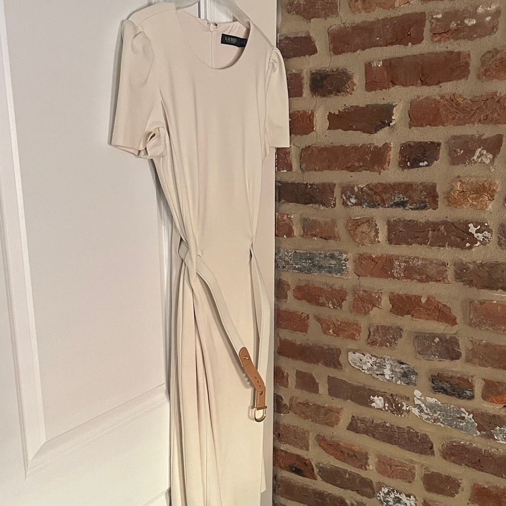 Ralph Lauren Cream cap sleeve Dress